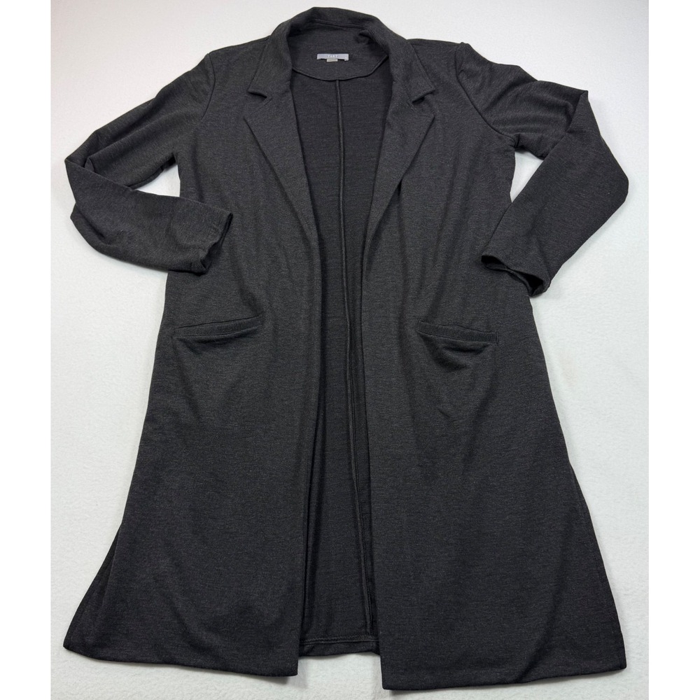 Tart Collections Charcoal Gray Open Front Duster Cardigan Jacket XL T90397V041